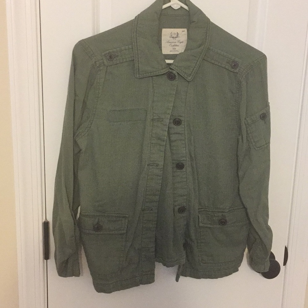 American eagle olive military jacket